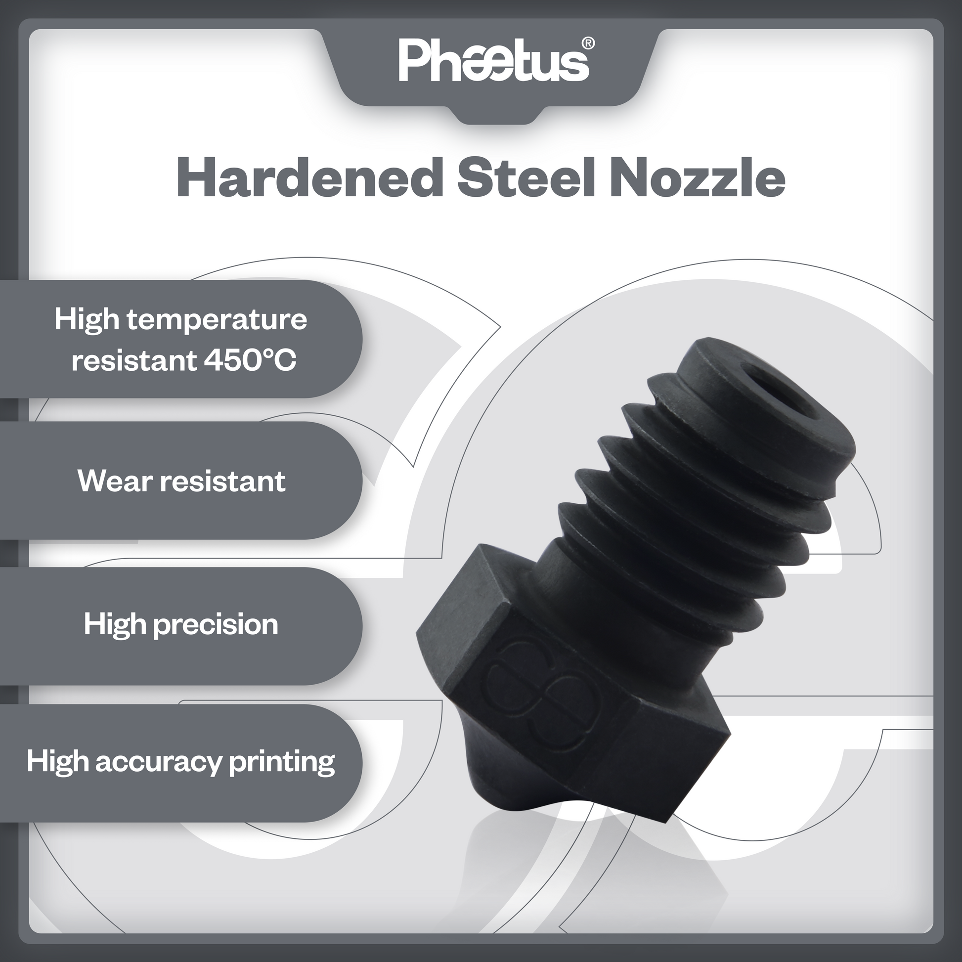 Phaetus PS Hardened Steel Ruby Nozzle V2 0,8 mm - 1,75 mm - 1 pcs | 3D  Prima - 3D-Printers and filaments