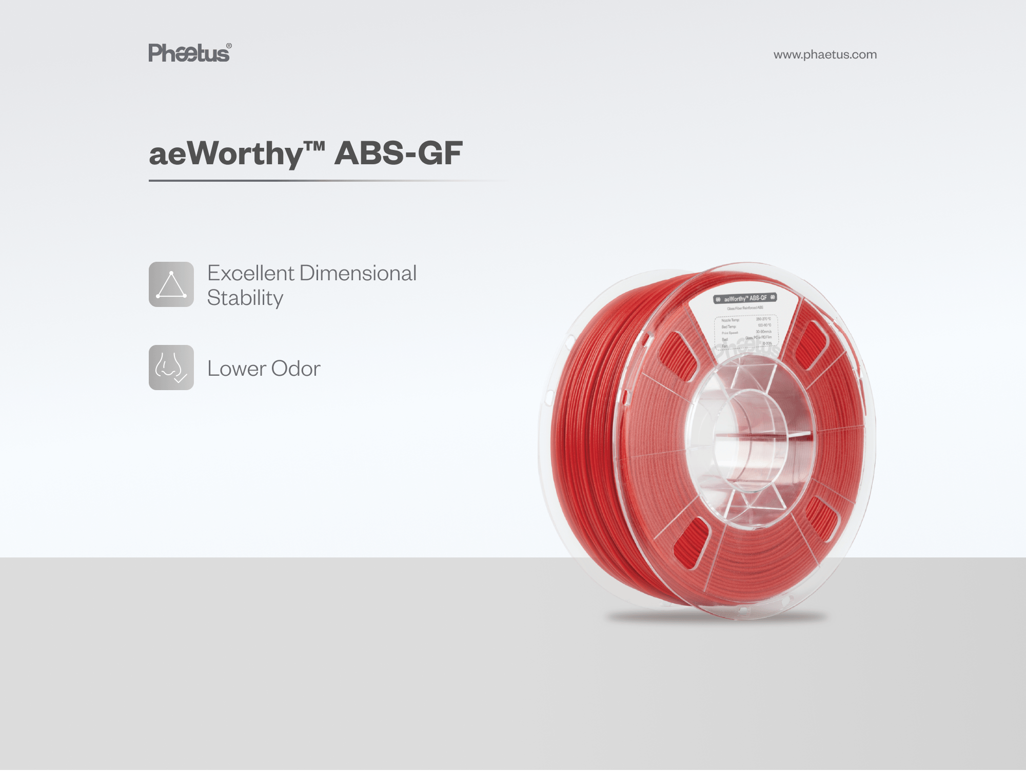 Phaetus aeWorthy ABS-GF GLASS FILLED ABS (Multiple Colors) 3D Printer