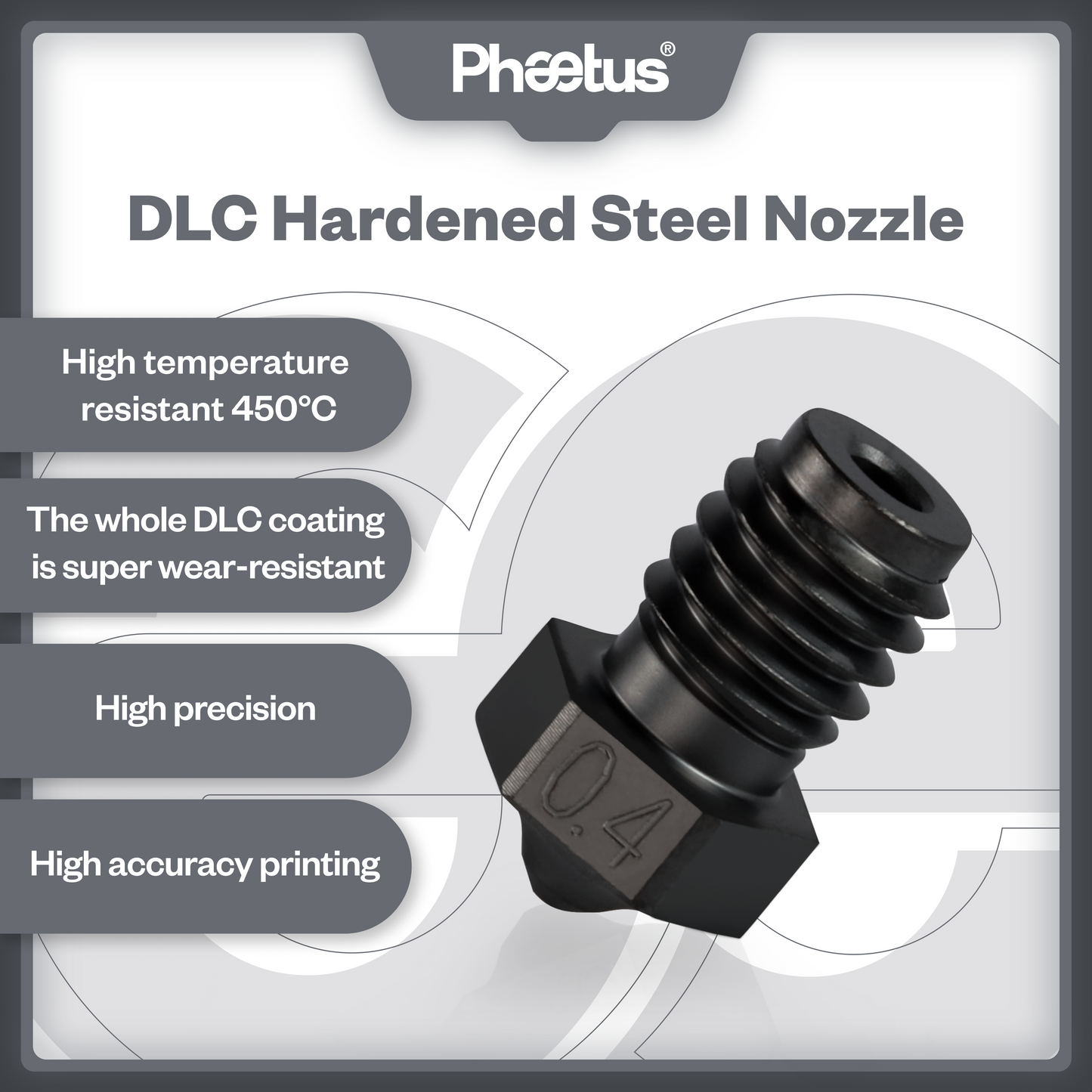 DLC HARDENED STEEL NOZZLE