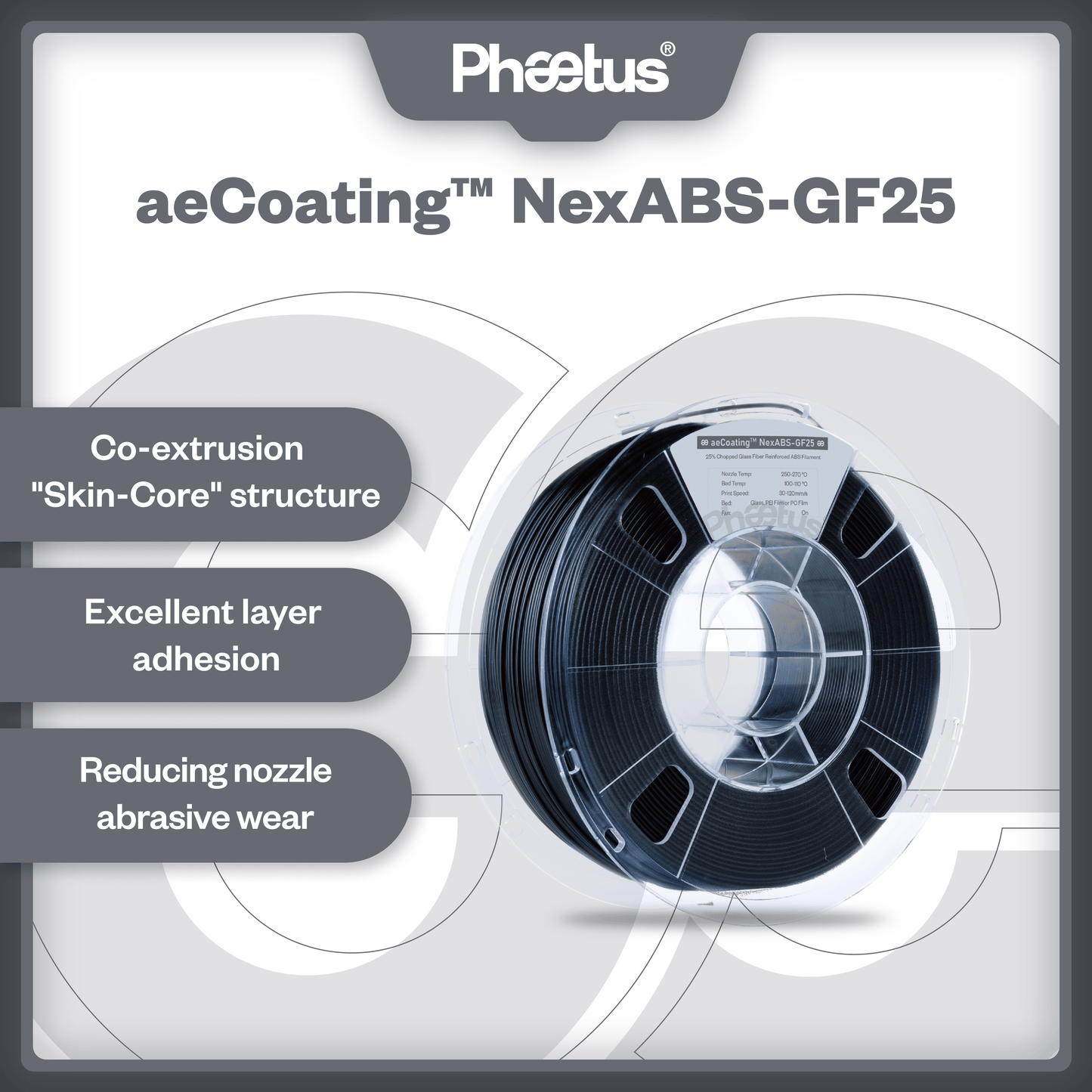 Phaetus Store FILAMENTS aeCoating™ NexABS-GF25