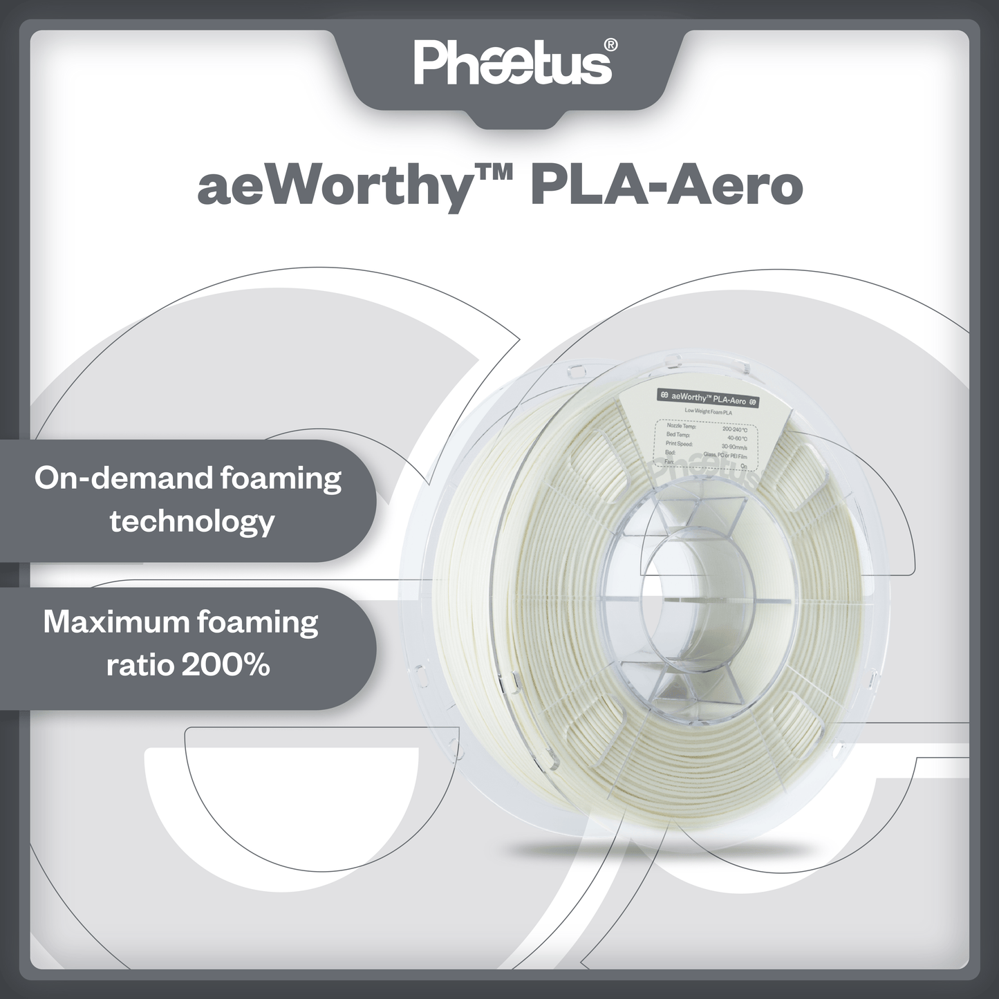 Phaetus Store FILAMENTS aeWorthy™ PLA-AERO