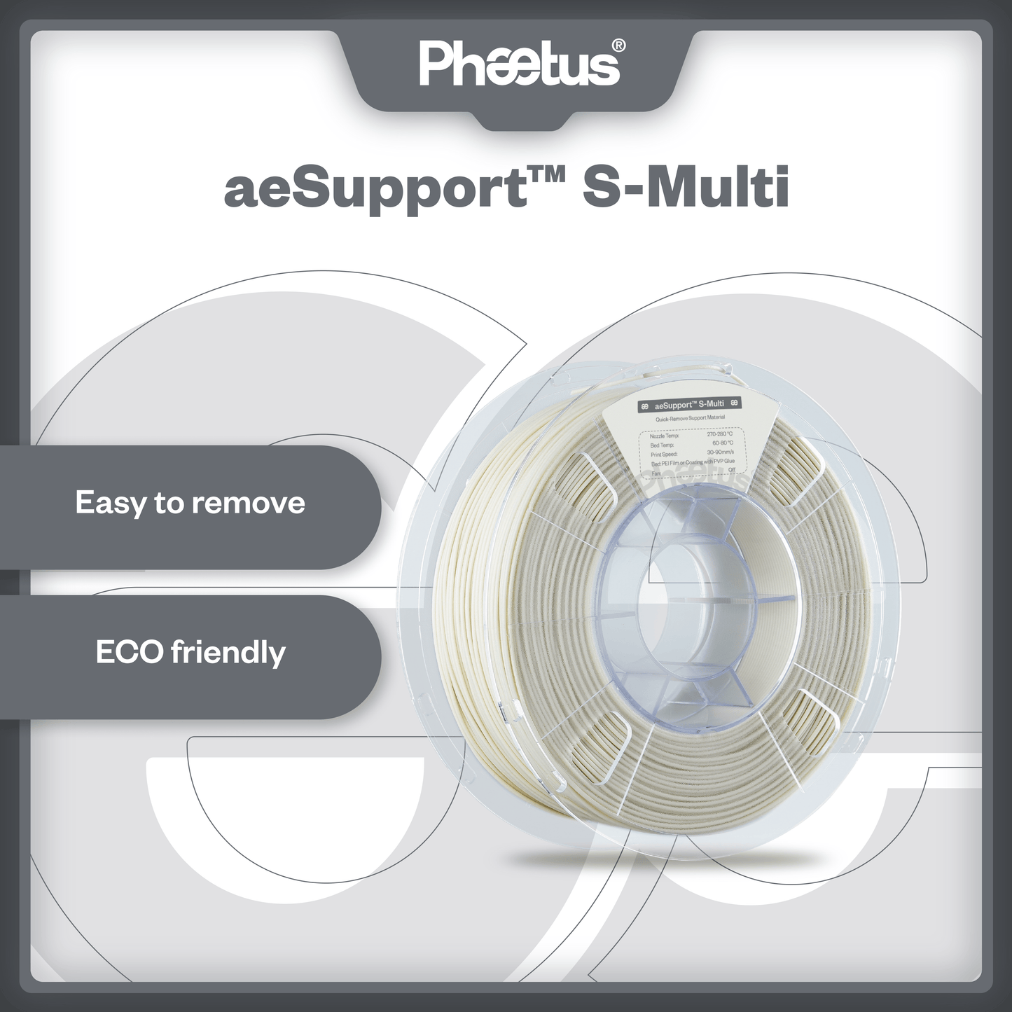 Phaetus Store FILAMENTS beige / 1.75mm / 1kg aeSupport™ S-Multi