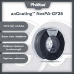 Phaetus Store FILAMENTS black / 1.75mm / 1kg aeCoating™ NexPA-CF25