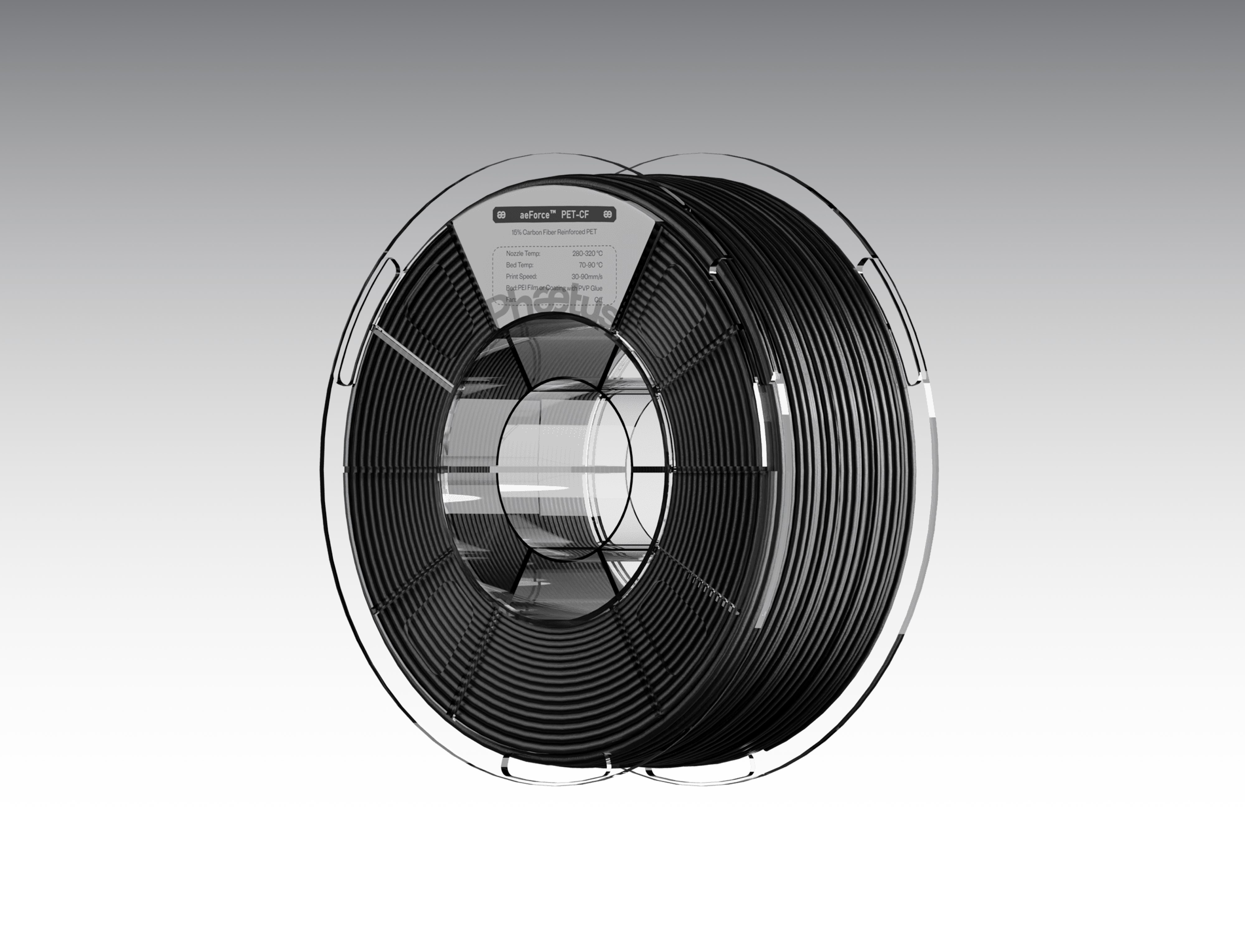 Phaetus Store FILAMENTS black / 1.75mm / 1kg aeForce™ PET-CF