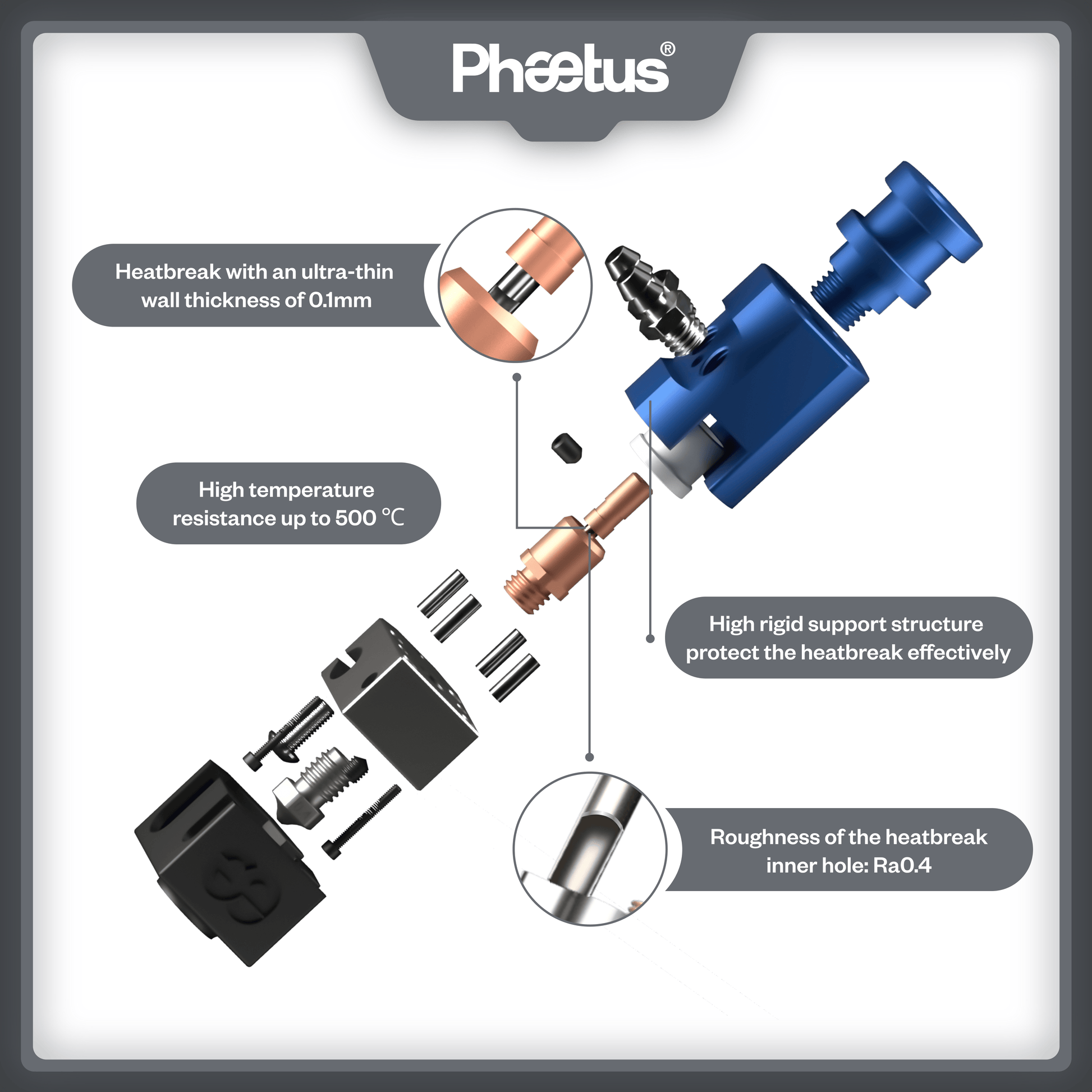 Phaetus Store HOTEND DRAGON WATER HOTEND WHF
