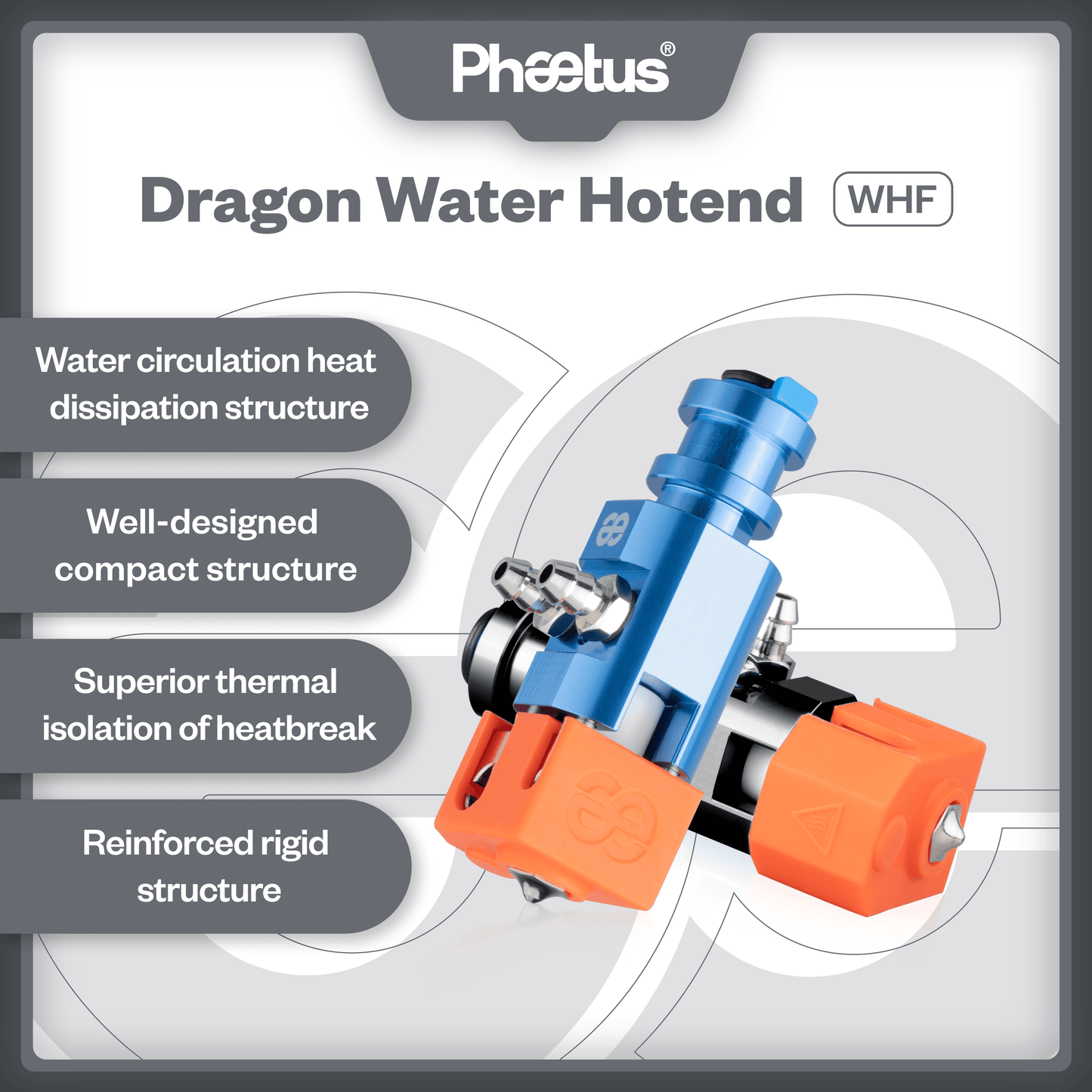 Phaetus Store HOTEND DRAGON WATER HOTEND WHF