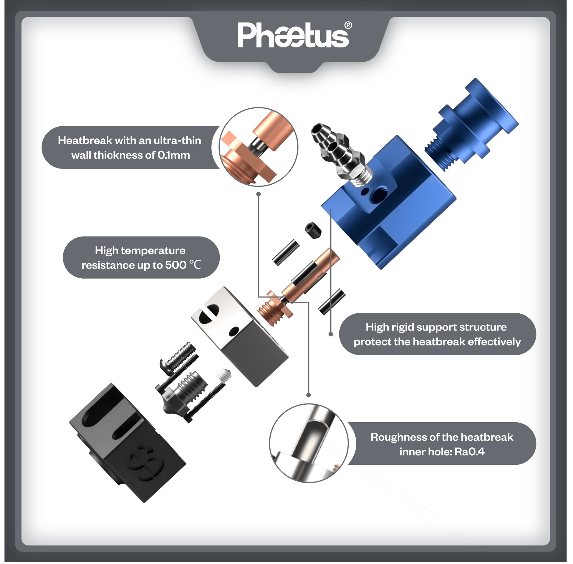 Phaetus Store HOTEND DRAGON WATER HOTEND WST