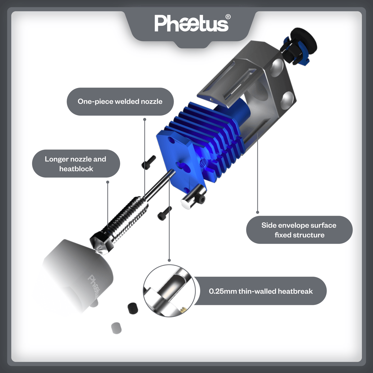 Phaetus Store HOTEND HF / black / 1.75mm DRAGONFLY HOTEND HIC