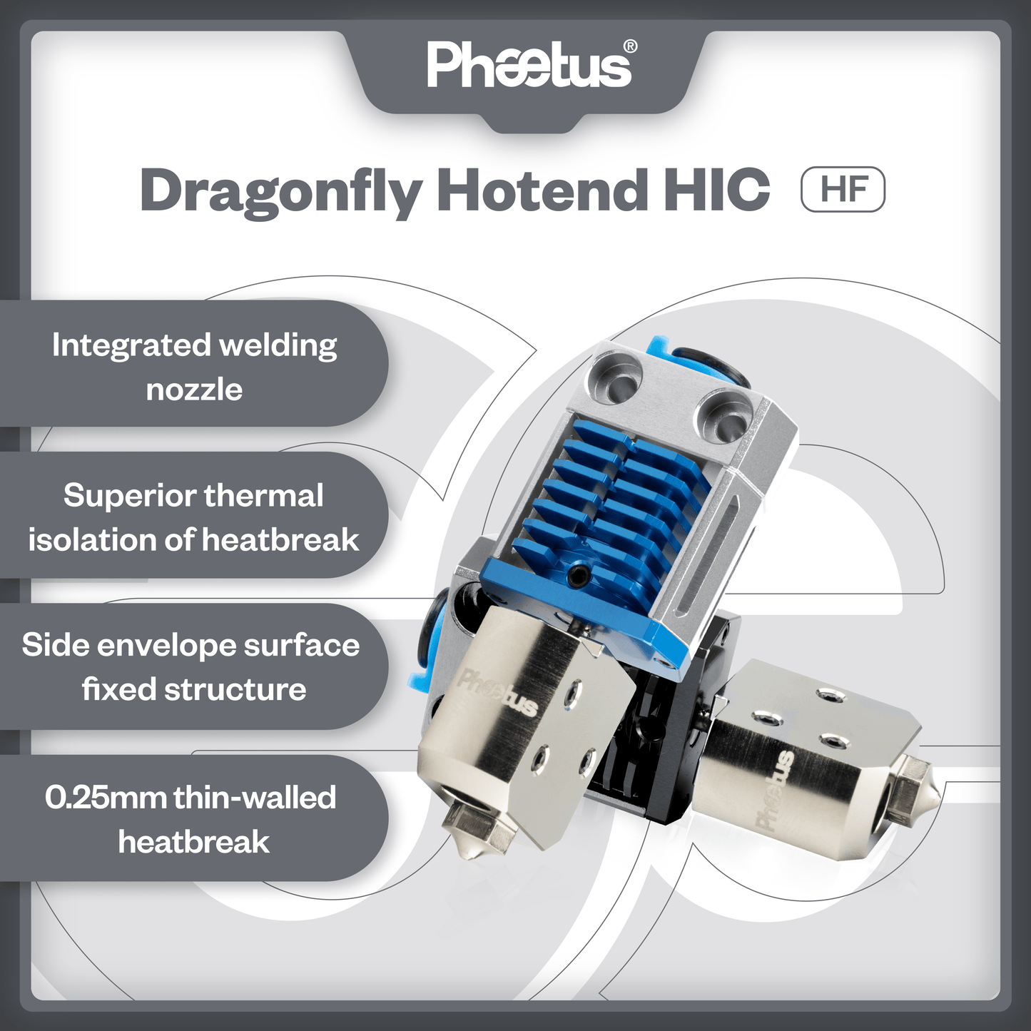 Phaetus Store HOTEND HF / black / 1.75mm DRAGONFLY HOTEND HIC