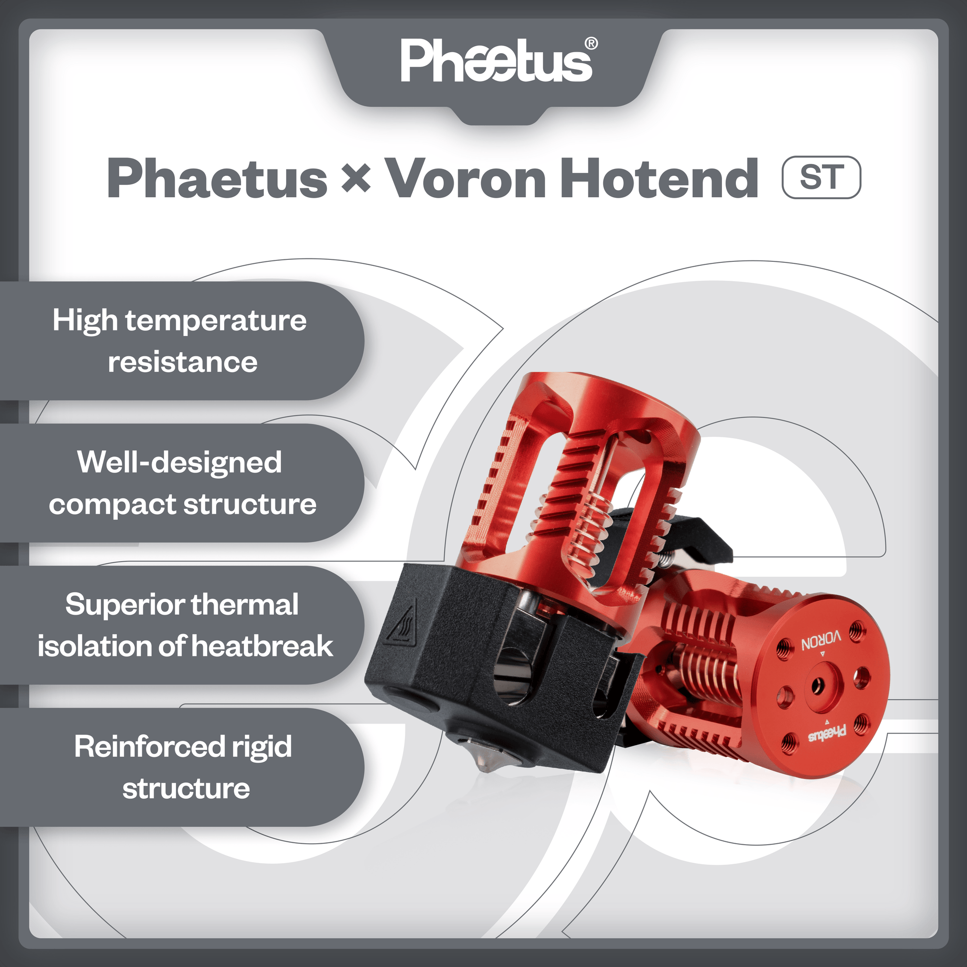 Phaetus Store HOTEND red / 1.75mm PHAETUS X VORON HOTEND HF