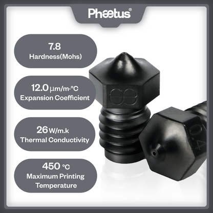 Phaetus Store NOZZLE DLC HARDENED STEEL NOZZLE