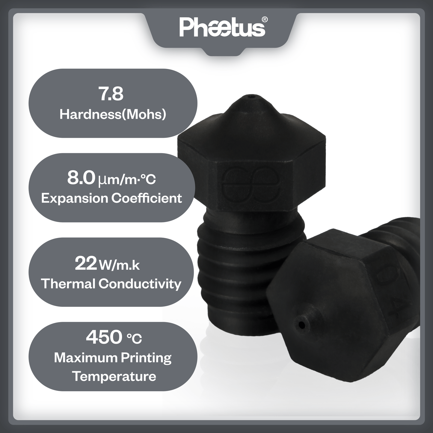 Phaetus Store NOZZLE HARDENED STEEL NOZZLE