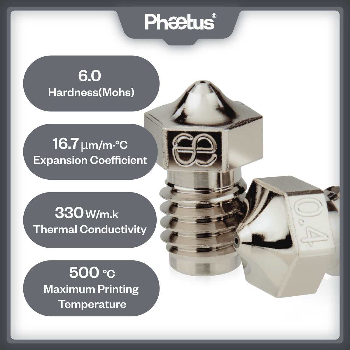 Phaetus Store NOZZLE PLATED COPPER NOZZLE