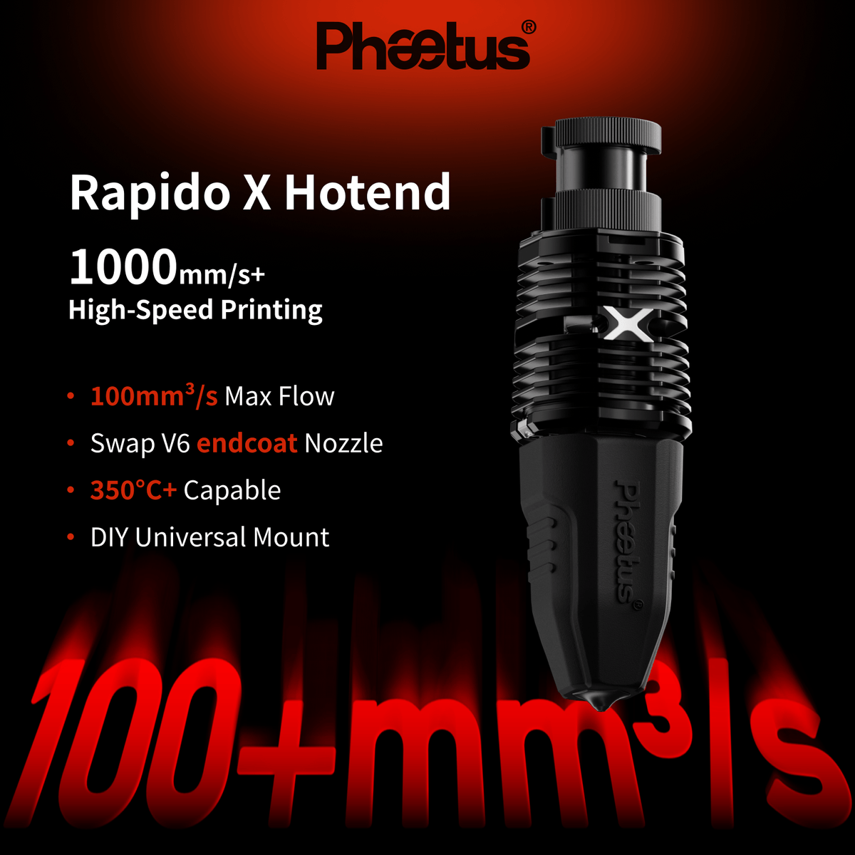 Phaetus Store Rapido X Hotend with Liber™ High-Flow Module